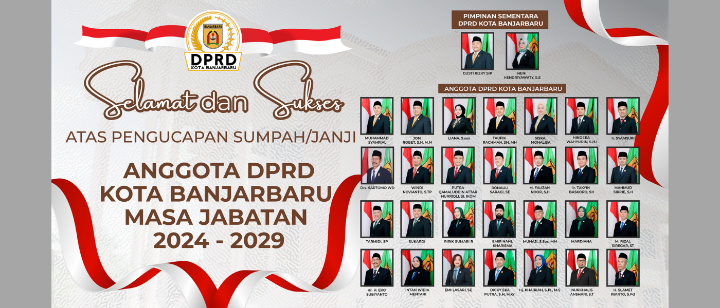 Pelantikan DPRD Banjarbaru 2024-2029